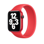 Per Apple Watch Series 5 e 4 44mm / 3 e 2 e 1 42mm cinturino da polso di ricambio in silicone elastico tinta unita, L 156mm, Size:L 156mm
