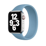 Per Apple Watch Series 5 e 4 44mm / 3 e 2 e 1 42mm cinturino da polso di ricambio in silicone elastico tinta unita, L 156mm, Size:L 156mm