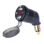 Caricatore a gomito per motocicletta speciale con spina europea tedesca Caricatore doppio voltmetro USB 4.2A, Black, Blue, Red, Gold