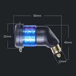 Caricatore a gomito per motocicletta speciale con spina europea tedesca Caricatore doppio voltmetro USB 4.2A, Black, Blue, Red, Gold