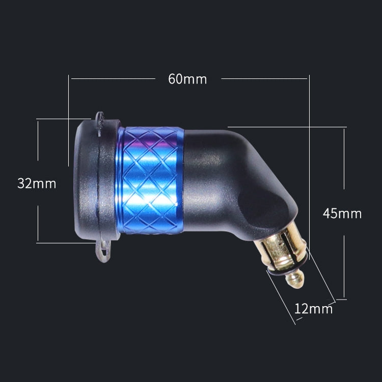 Caricatore a gomito per motocicletta speciale con spina europea tedesca Caricatore doppio voltmetro USB 4.2A, Black, Blue, Red, Gold