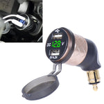 Caricatore a gomito per motocicletta speciale con spina europea tedesca Caricatore doppio voltmetro USB 4.2A, Black, Blue, Red, Gold