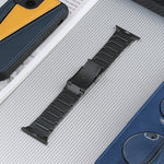 Cinturino per orologio in acciaio al titanio con fibbia tartarugata a cinque perline, For Apple Watch Ultra 49mm, For Apple Watch SE 2023 44mm, For Apple Watch Ultra 2 49mm, For Apple Watch Series 9 45mm, For Apple Watch SE 2022 44mm                   ...