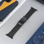 Cinturino per orologio in acciaio al titanio con fibbia tartarugata a cinque perline, For Apple Watch Series 6 44mm, For Apple Watch Series 5 44mm, For Apple Watch Series 4 44mm, For Apple Watch 42mm, For Apple Watch Series 3 42mm                      ...