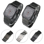 Cinturino per orologio in acciaio al titanio con fibbia tartarugata a cinque perline, For Apple Watch Series 6 44mm, For Apple Watch Series 5 44mm, For Apple Watch Series 4 44mm, For Apple Watch 42mm, For Apple Watch Series 3 42mm                      ...