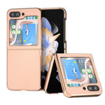 Cassa del telefono di struttura del litchi di placcatura nano, For Samsung Galaxy Z Flip5