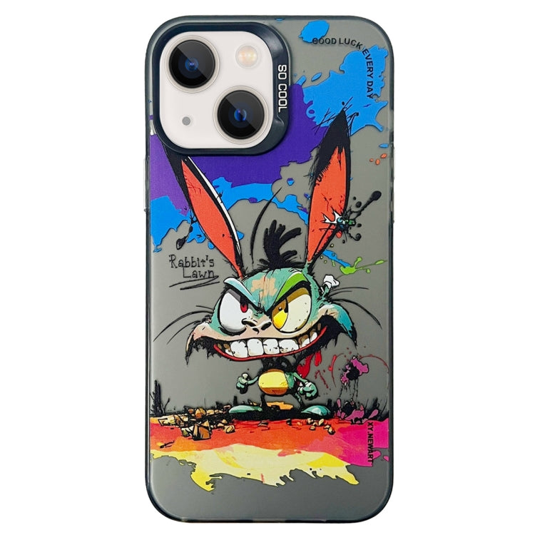 Cassa del telefono della pittura a olio animale di serie dell'argento di colore di doppio strato, For iPhone 14