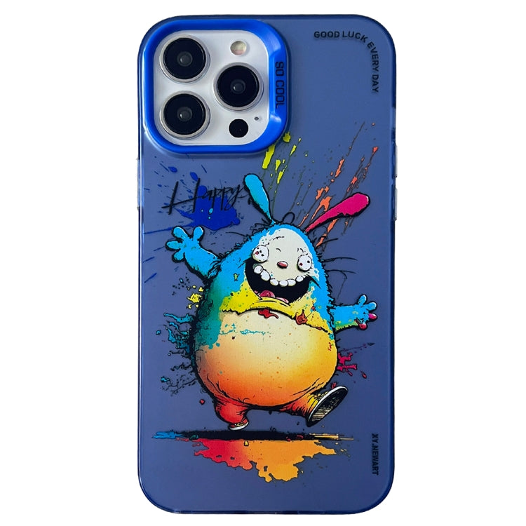 Cassa del telefono della pittura a olio animale di serie dell'argento di colore di doppio strato, For iPhone 13 Pro Max