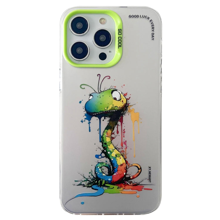 Cassa del telefono della pittura a olio animale di serie dell'argento di colore di doppio strato, For iPhone 13 Pro