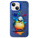 Cassa del telefono della pittura a olio animale di serie dell'argento di colore di doppio strato, For iPhone 13