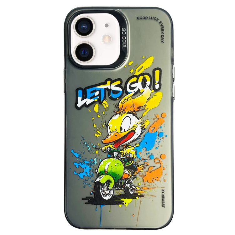 Cassa del telefono della pittura a olio animale di serie dell'argento di colore di doppio strato, For iPhone 12