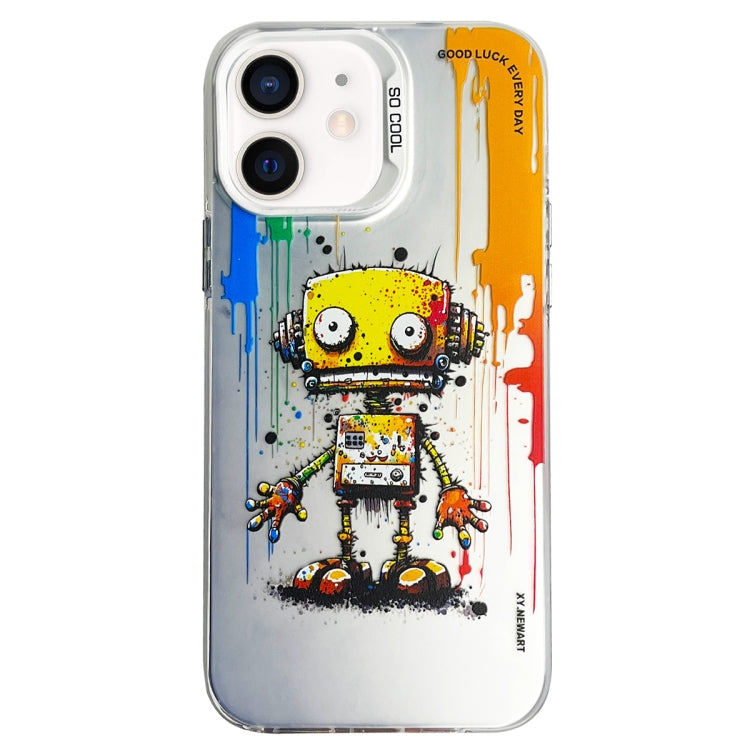 Cassa del telefono della pittura a olio animale di serie dell'argento di colore di doppio strato, For iPhone 12