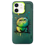 Cassa del telefono della pittura a olio animale di serie dell'argento di colore di doppio strato, For iPhone 12