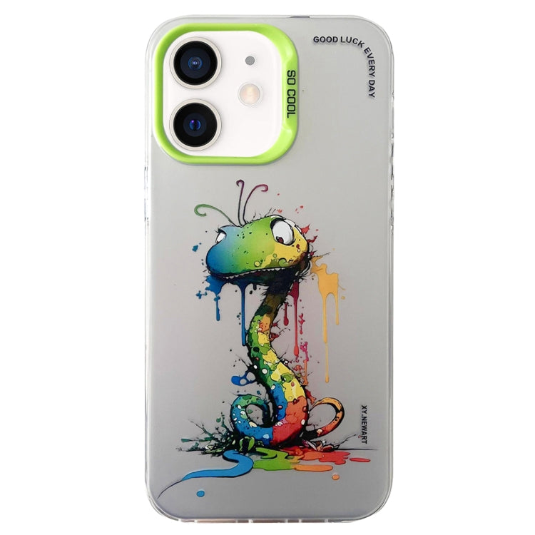 Cassa del telefono della pittura a olio animale di serie dell'argento di colore di doppio strato, For iPhone 12