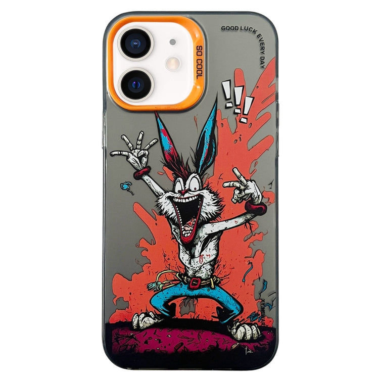 Cassa del telefono della pittura a olio animale di serie dell'argento di colore di doppio strato, For iPhone 12
