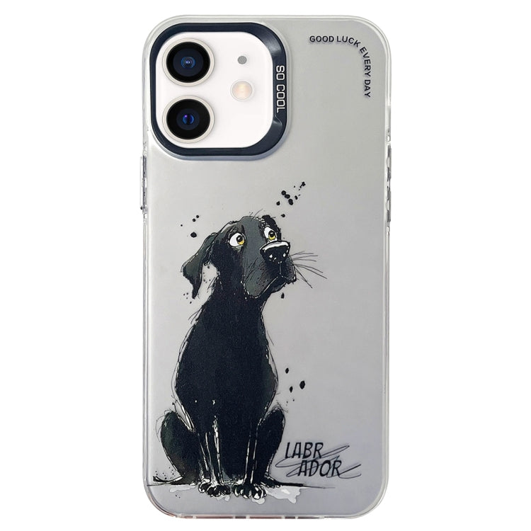 Cassa del telefono della pittura a olio animale di serie dell'argento di colore di doppio strato, For iPhone 12