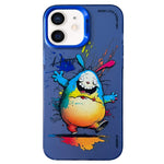 Cassa del telefono della pittura a olio animale di serie dell'argento di colore di doppio strato, For iPhone 12
