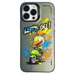 Cassa del telefono della pittura a olio animale di serie dell'argento di colore di doppio strato, For iPhone 12 Pro Max