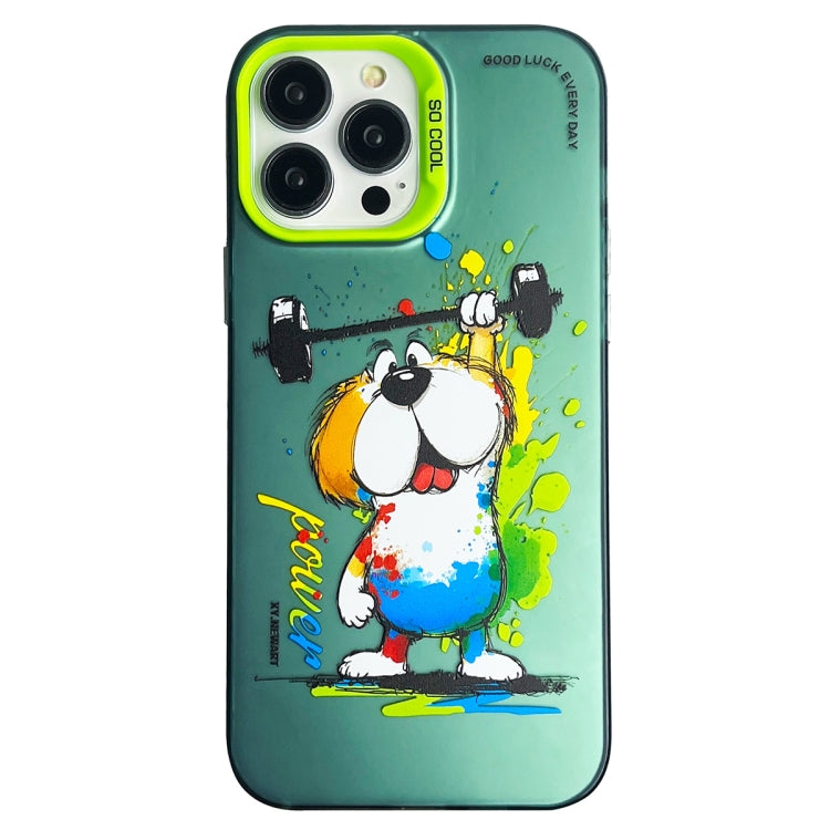 Cassa del telefono della pittura a olio animale di serie dell'argento di colore di doppio strato, For iPhone 12 Pro Max