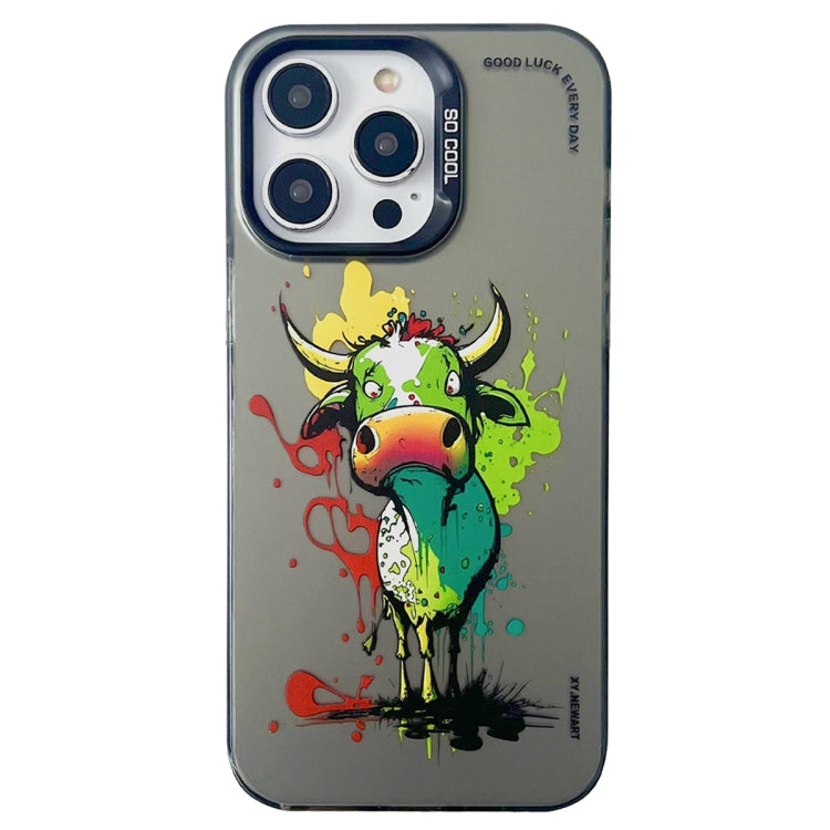 Cassa del telefono della pittura a olio animale di serie dell'argento di colore di doppio strato, For iPhone 12 Pro Max