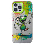 Cassa del telefono della pittura a olio animale di serie dell'argento di colore di doppio strato, For iPhone 12 Pro Max