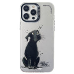 Cassa del telefono della pittura a olio animale di serie dell'argento di colore di doppio strato, For iPhone 12 Pro Max