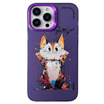 Cassa del telefono della pittura a olio animale di serie dell'argento di colore di doppio strato, For iPhone 12 Pro
