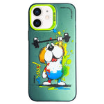 Cassa del telefono della pittura a olio animale di serie dell'argento di colore di doppio strato, For iPhone 11