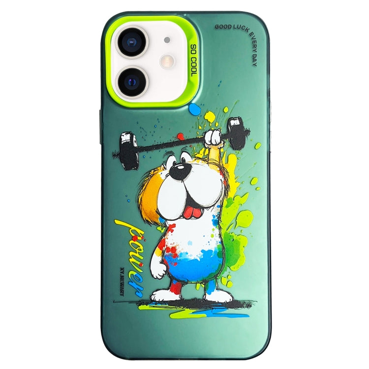 Cassa del telefono della pittura a olio animale di serie dell'argento di colore di doppio strato, For iPhone 11