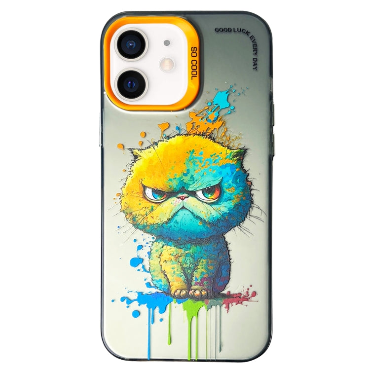 Cassa del telefono della pittura a olio animale di serie dell'argento di colore di doppio strato, For iPhone 11