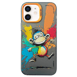 Cassa del telefono della pittura a olio animale di serie dell'argento di colore di doppio strato, For iPhone 11