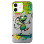 Cassa del telefono della pittura a olio animale di serie dell'argento di colore di doppio strato, For iPhone 11