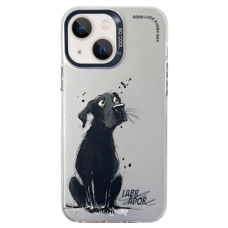 Cassa del telefono della pittura a olio animale di serie dell'argento di colore di doppio strato, For iPhone 15