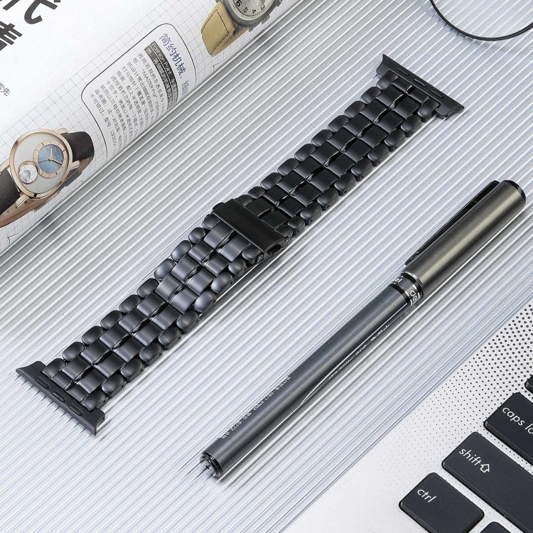 Cinturino in acciaio al titanio con cinque perline, For Apple Watch Series 8 41mm, For Apple Watch Series 8 45mm, For Apple Watch SE 40mm, For Apple Watch SE 44mm, For Apple Watch Series 7 41mm, For Apple Watch Series 7 45mm, For Apple Watch Series 6 4...