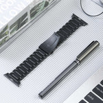 Cinturino in acciaio al titanio con cinque perline, For Apple Watch Series 8 41mm, For Apple Watch Series 8 45mm, For Apple Watch SE 40mm, For Apple Watch SE 44mm, For Apple Watch Series 7 41mm, For Apple Watch Series 7 45mm, For Apple Watch Series 6 4...