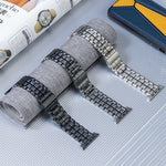 Cinturino in acciaio al titanio con cinque perline, For Apple Watch Ultra 49mm, For Apple Watch SE 2023 44mm, For Apple Watch SE 2023 40mm, For Apple Watch Ultra 2 49mm, For Apple Watch SE 2022 40mm, For Apple Watch Series 9 45mm                       ...