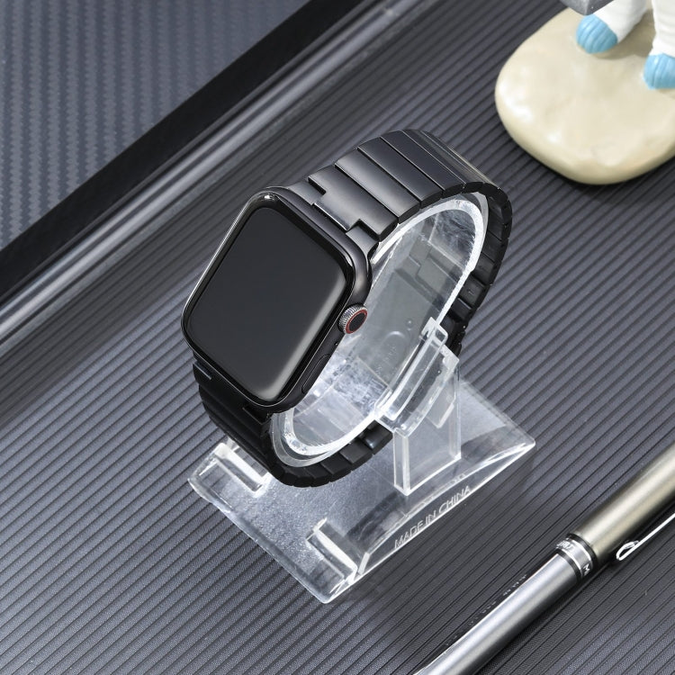 Cinturino per orologio in acciaio inossidabile con fibbia piatta, For Apple Watch Series 7 41mm, For Apple Watch Series 7 45mm, For Apple Watch Series 6 40mm, For Apple Watch Series 6 44mm, For Apple Watch Series 5 44mm, For Apple Watch Series 5 40mm  ...