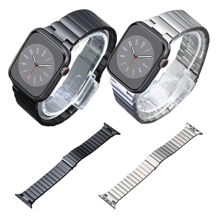 Cinturino per orologio in acciaio inossidabile con fibbia piatta, For Apple Watch Series 7 41mm, For Apple Watch Series 7 45mm, For Apple Watch Series 6 40mm, For Apple Watch Series 6 44mm, For Apple Watch Series 5 44mm, For Apple Watch Series 5 40mm  ...