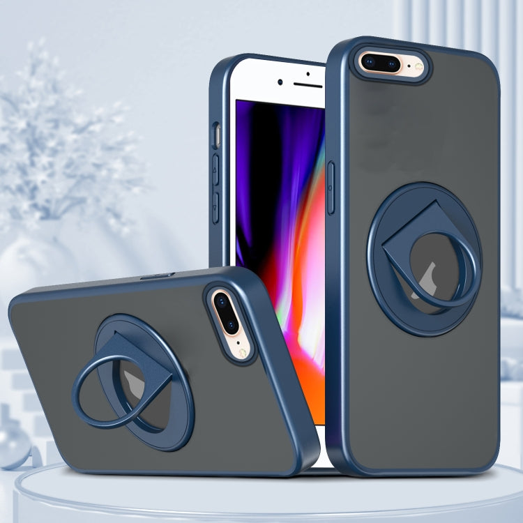 Custodia per telefono con supporto magnetico ad anello rotante, For iPhone XR, For iPhone XS Max, For iPhone 8 Plus / 7 Plus