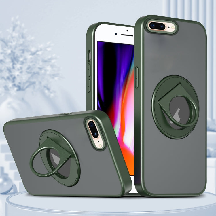 Custodia per telefono con supporto magnetico ad anello rotante, For iPhone XR, For iPhone XS Max, For iPhone 8 Plus / 7 Plus