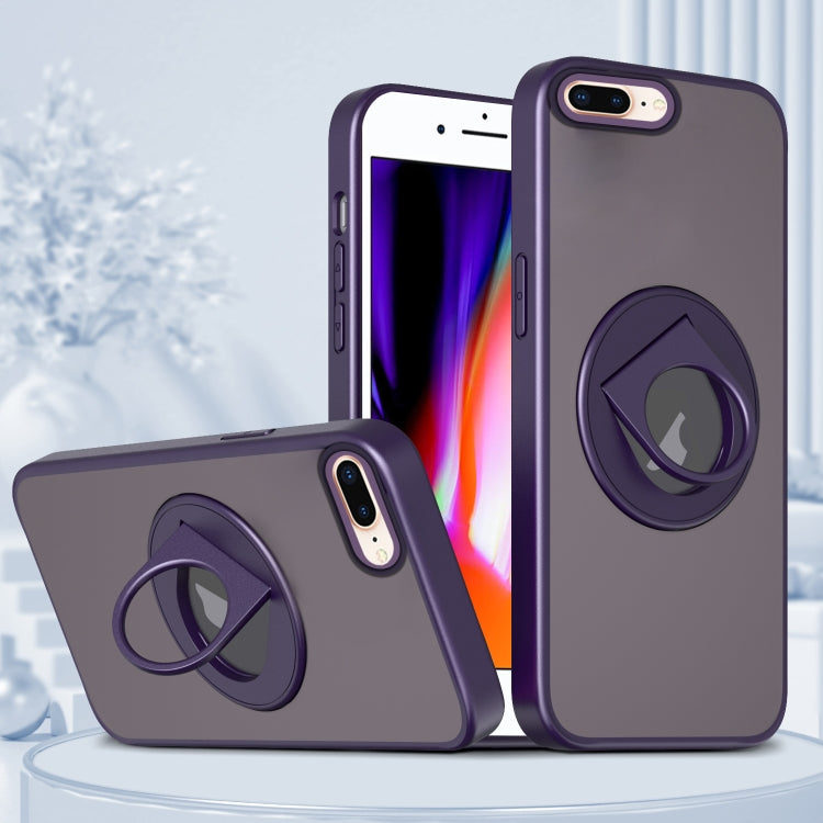 Custodia per telefono con supporto magnetico ad anello rotante, For iPhone XR, For iPhone XS Max, For iPhone 8 Plus / 7 Plus