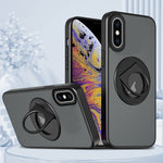 Custodia per telefono con supporto magnetico ad anello rotante, For iPhone XR, For iPhone XS Max, For iPhone 8 Plus / 7 Plus