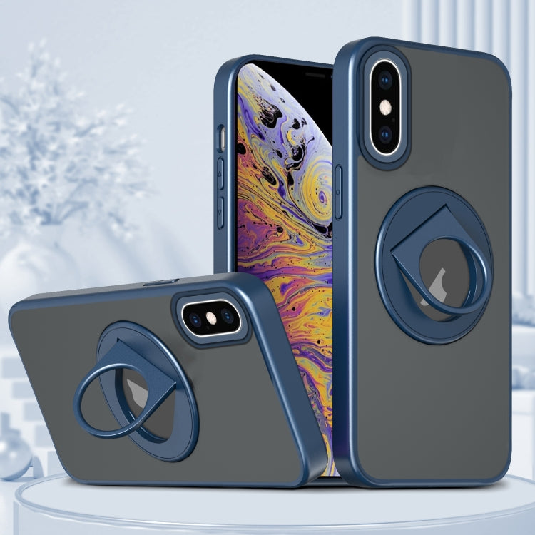Custodia per telefono con supporto magnetico ad anello rotante, For iPhone XR, For iPhone XS Max, For iPhone 8 Plus / 7 Plus