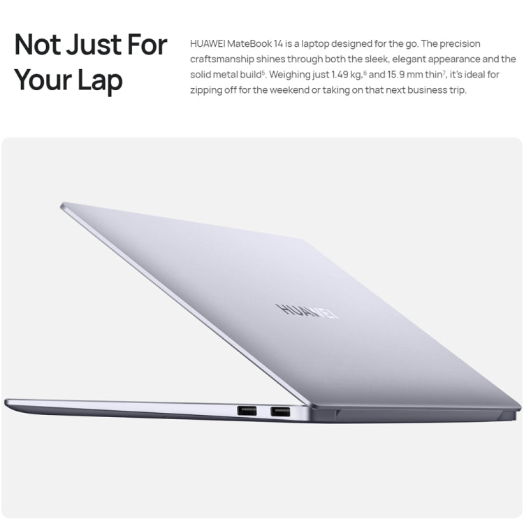 Laptop HUAWEI MateBook 14, touch screen da 14 pollici Windows 11 Home versione cinese, grafica integrata Intel 12th Gen Core i7-1260P, 16GB+512GB
