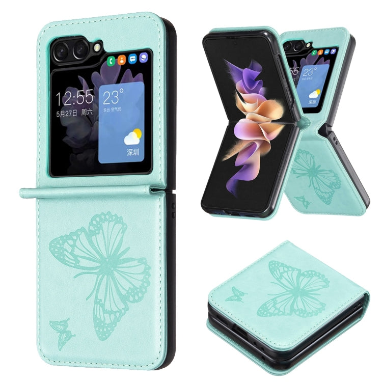 Custodia in pelle con farfalle per Samsung Galaxy Z Flip6