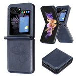 Custodia in pelle con farfalle per Samsung Galaxy Z Flip6