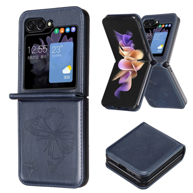 Custodia in pelle con farfalle per Samsung Galaxy Z Flip6