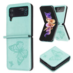 Custodia in pelle con farfalle per Samsung Galaxy Z Flip6