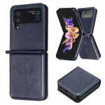 Custodia in pelle con farfalle per Samsung Galaxy Z Flip6
