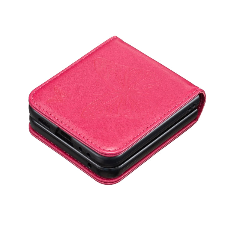 Custodia in pelle con farfalle per Samsung Galaxy Z Flip6